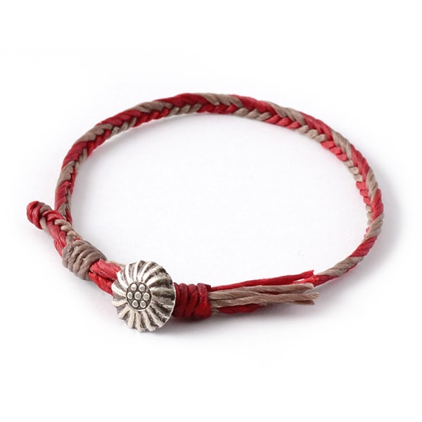 Bracelet de cordon de cire Phadua / 2 tons