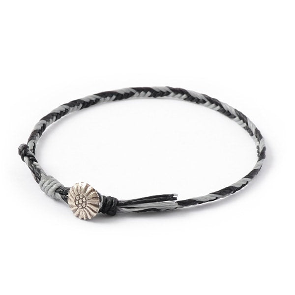 PHADUA / 2-Tone Wax Cord Concho Anklet