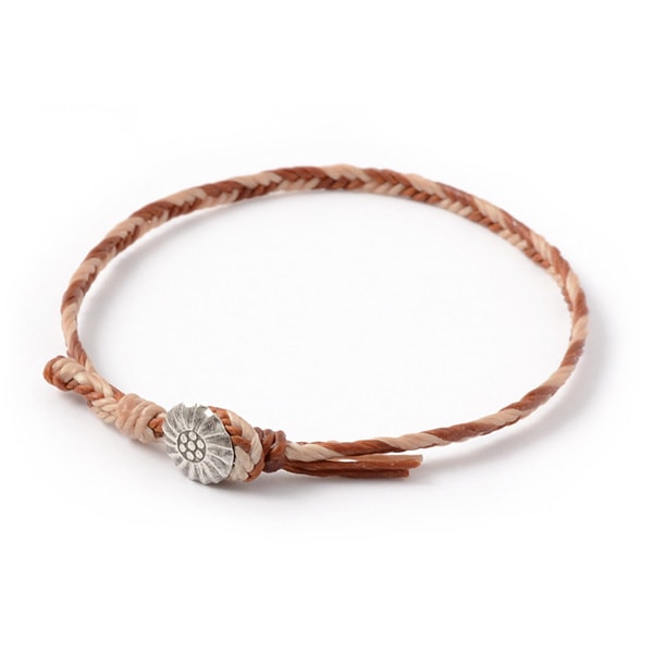 PHADUA / 2-Tone Wax Cord Concho Anklet