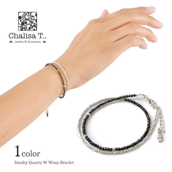 CHALISA T.. / Smoky Quartz W-Wrap Bracelet