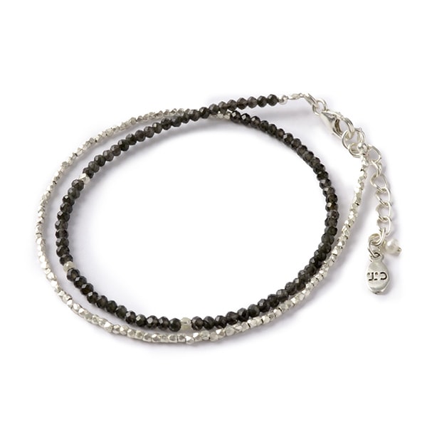 Chalisa T .. / Smoky Quartz W-Wrap Bracelet