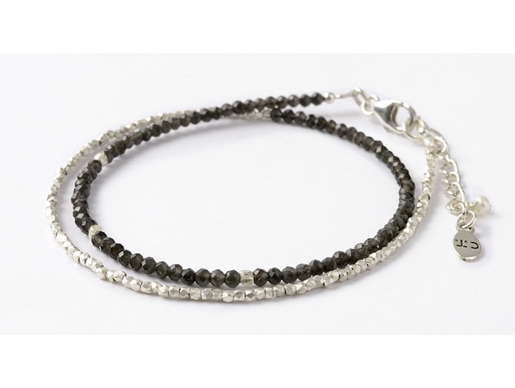 CHALISA T.. / Smoky Quartz W-Wrap Bracelet