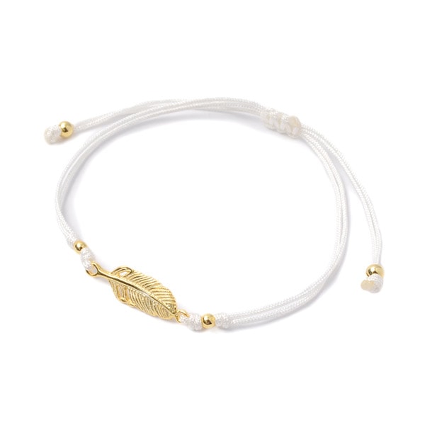 CHALISA T.. / Mini Feather Notched Cord Bracelet