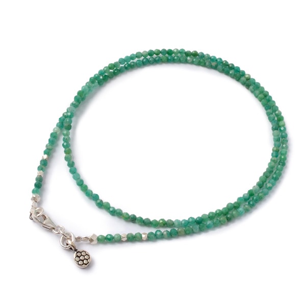 Phadua / Amazonite (2 mm) Perles de coupe / collier / cheville