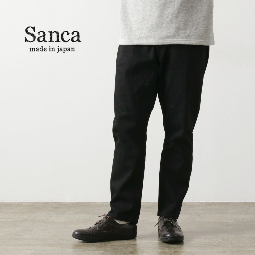 sanca /黑色牛仔布錐形5p褲子