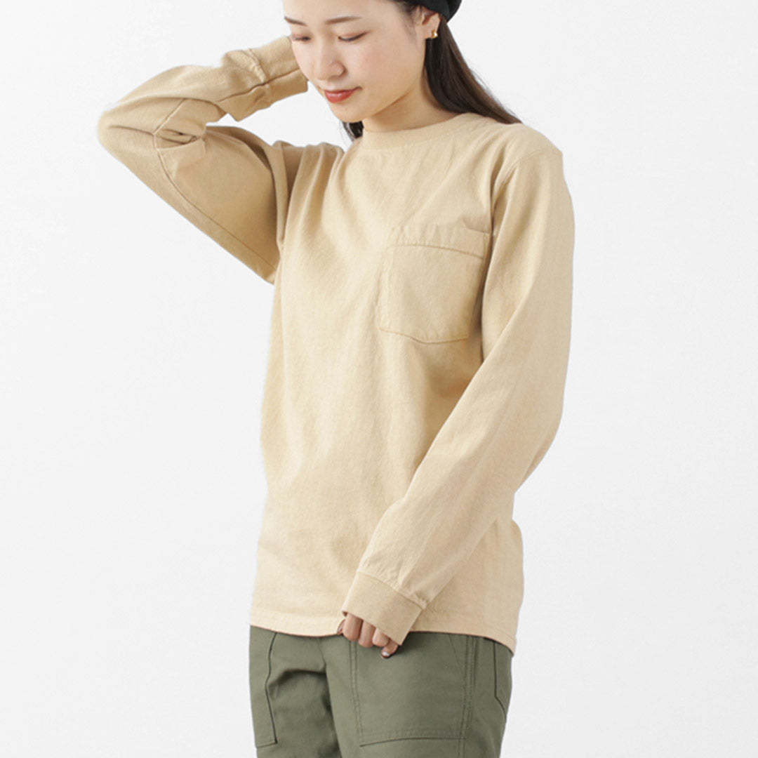 Goodwear / Crew Neck Pocket 티셔츠 긴 소매