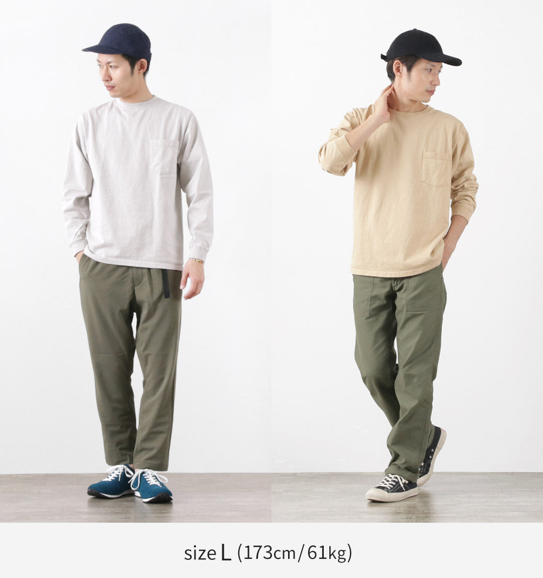 Goodwear / Crew Neck Pocket 티셔츠 긴 소매