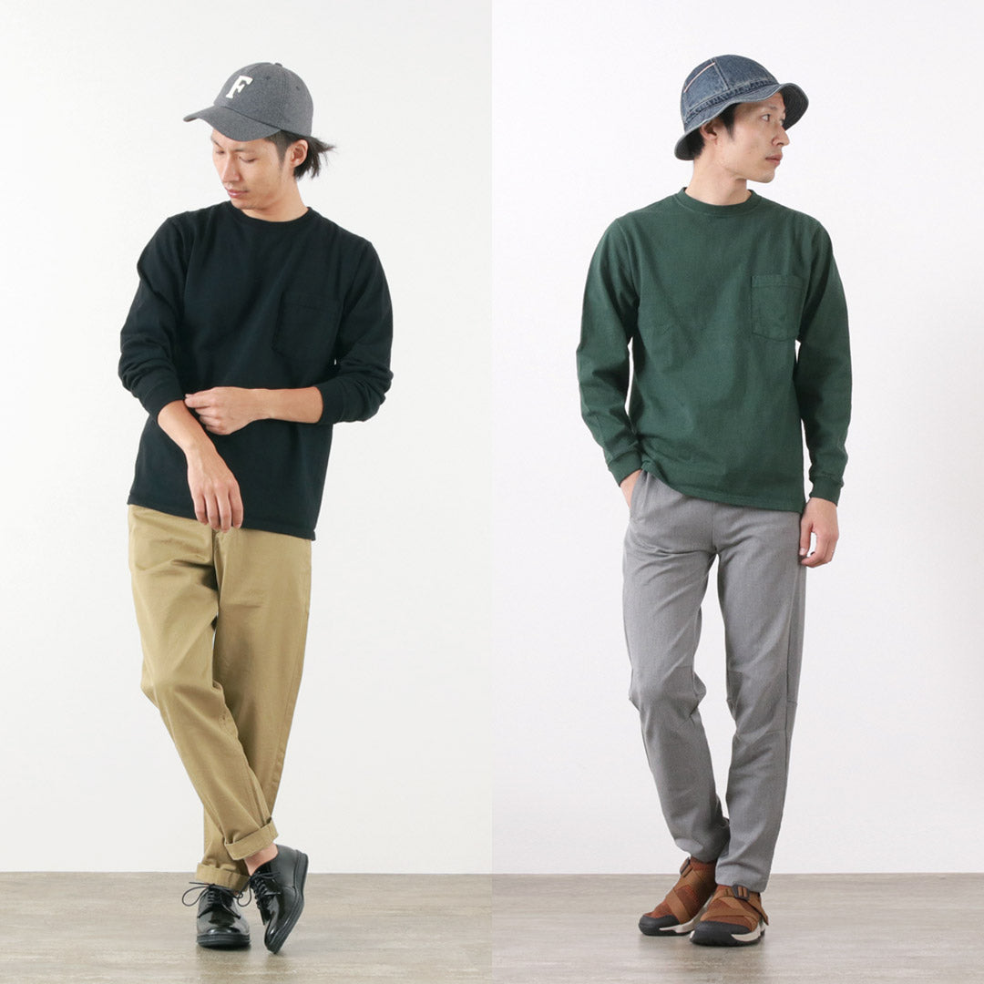 Goodwear / Crew Neck Pocket 티셔츠 긴 소매