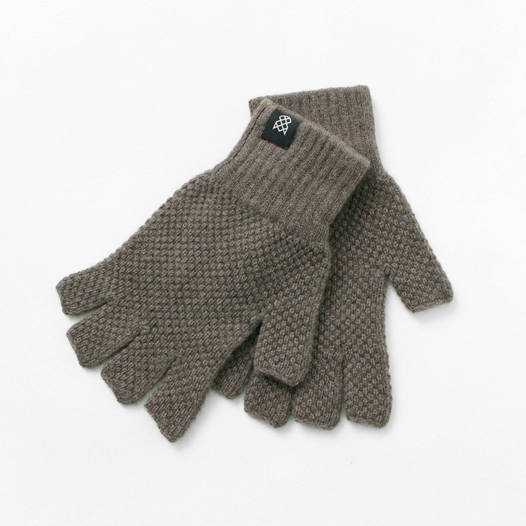 ROBERT MACKIE / Tuck Stitch Half Finger Treen Glove