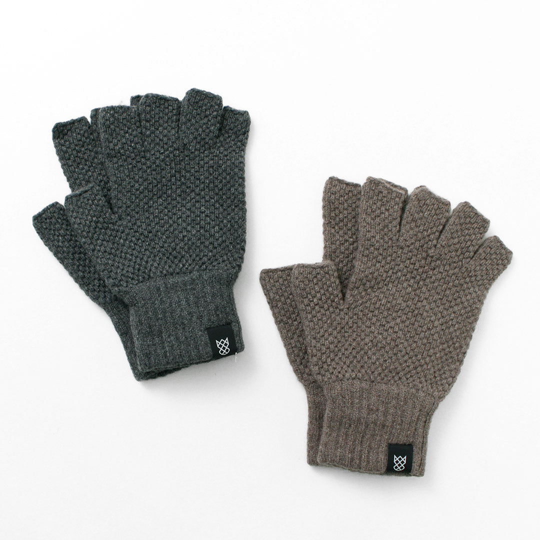 ROBERT MACKIE / Tuck Stitch Half Finger Treen Glove