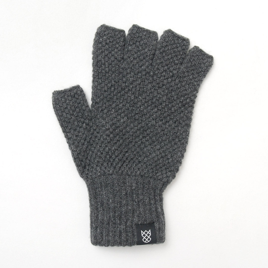 ROBERT MACKIE / Tuck Stitch Half Finger Treen Glove