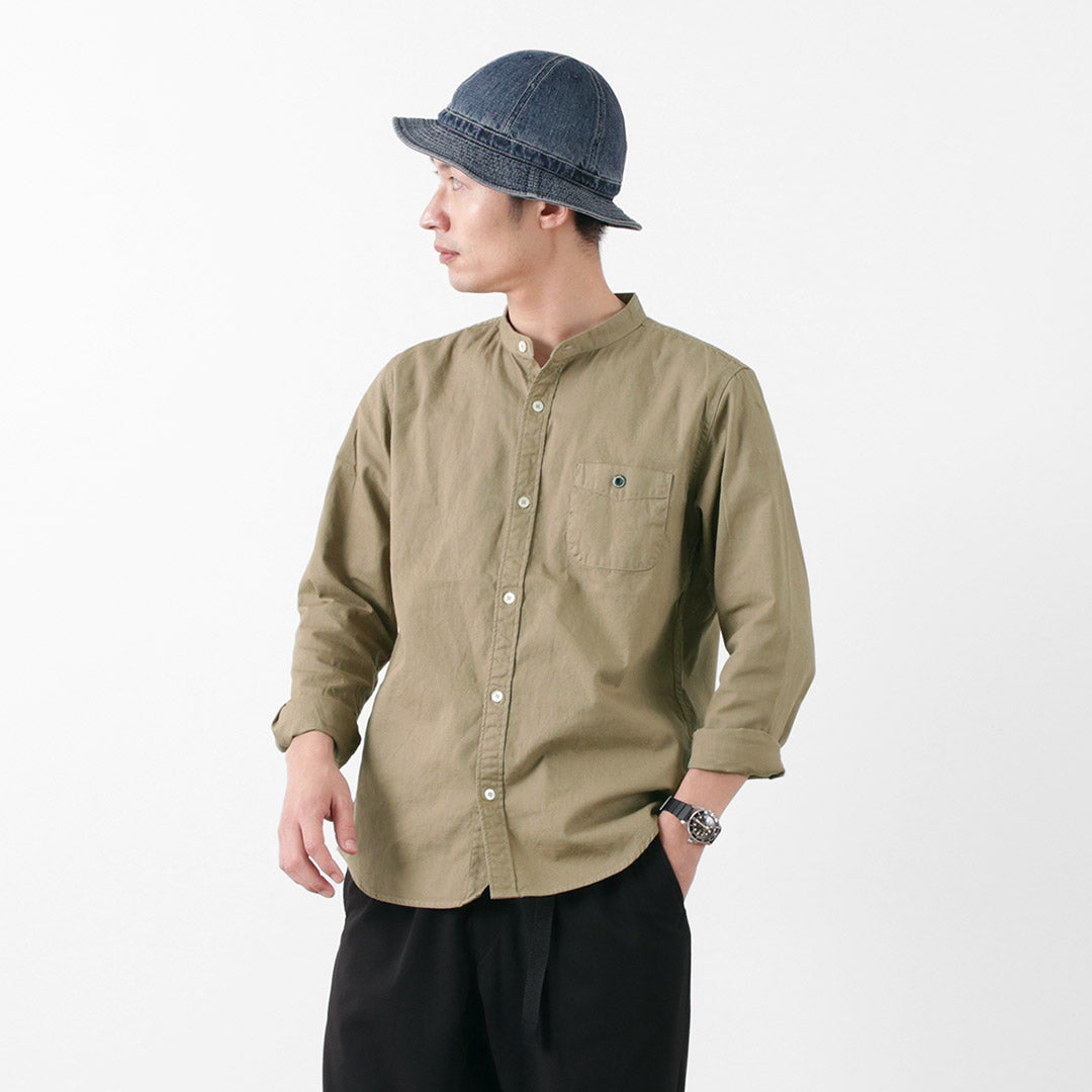 BARNS / Ox Band Collar Shirt