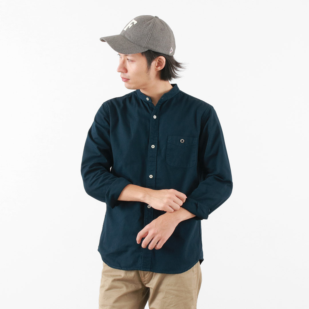 BARNS / Ox Band Collar Shirt