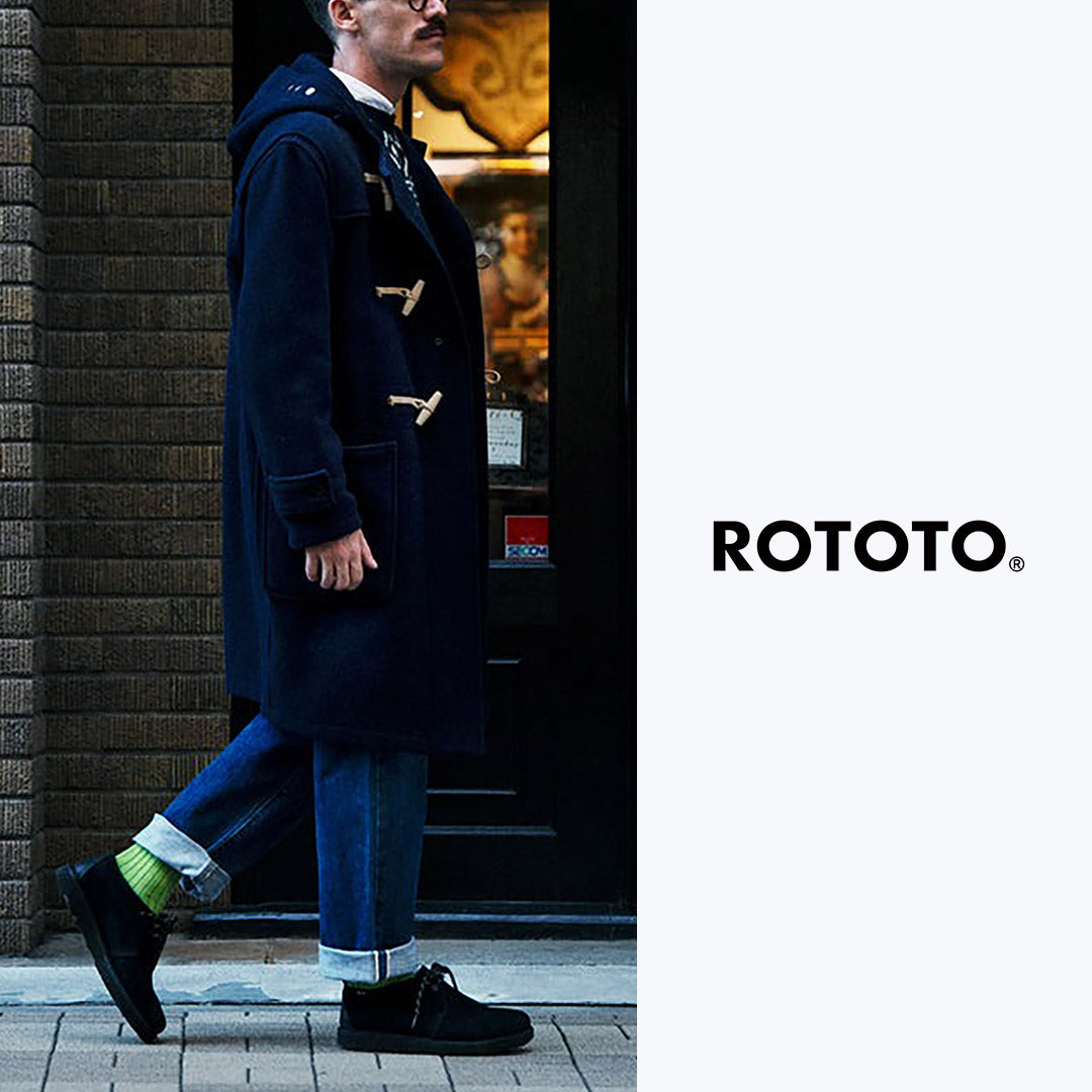 ROTOTO / R1327 Cotton wool ribbed crew socks