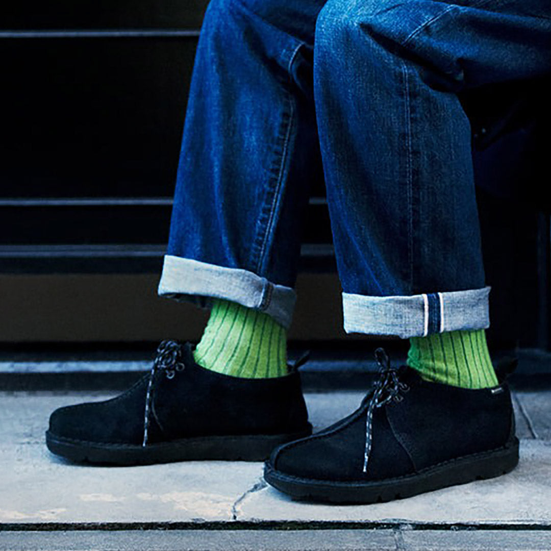 ROTOTO / R1327 Cotton wool ribbed crew socks