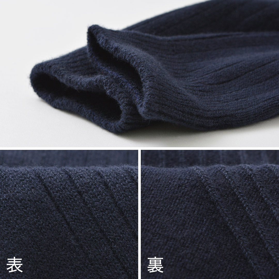 ROTOTO / Cotton Wool Ribbed Crew Socks