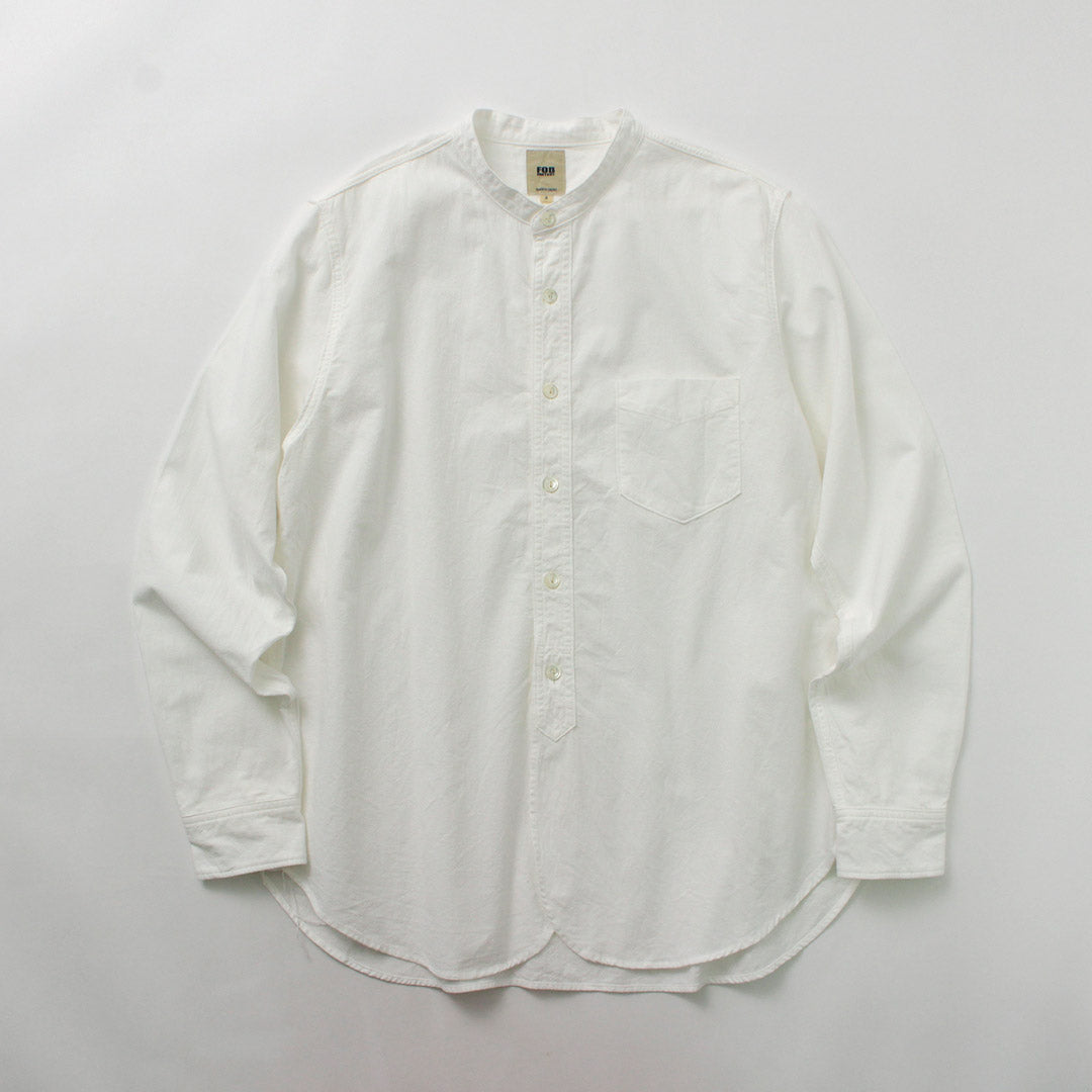 FOB FACTORY / F3429 Long sleeve Ox band collar shirt