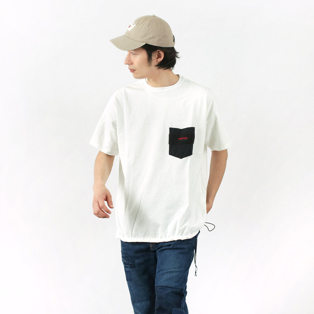 REMI RELIEF x BRIEFING / Collaboration jersey pocket T-shirt