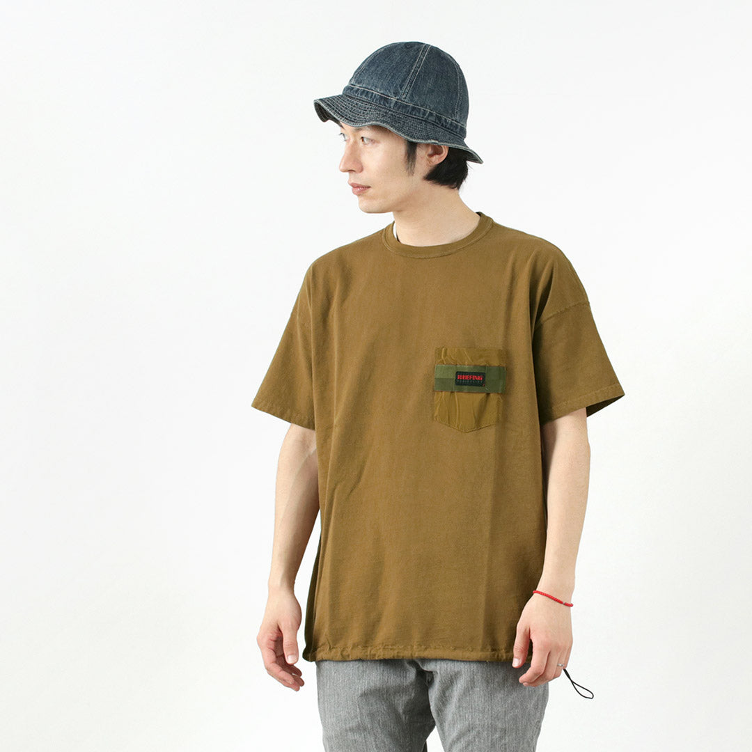 REMI RELIEF x BRIEFING / Collaboration jersey pocket T-shirt