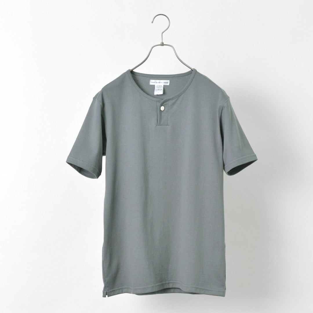 TIEASY / Summer Knits Henley Short Sleeve T-shirt