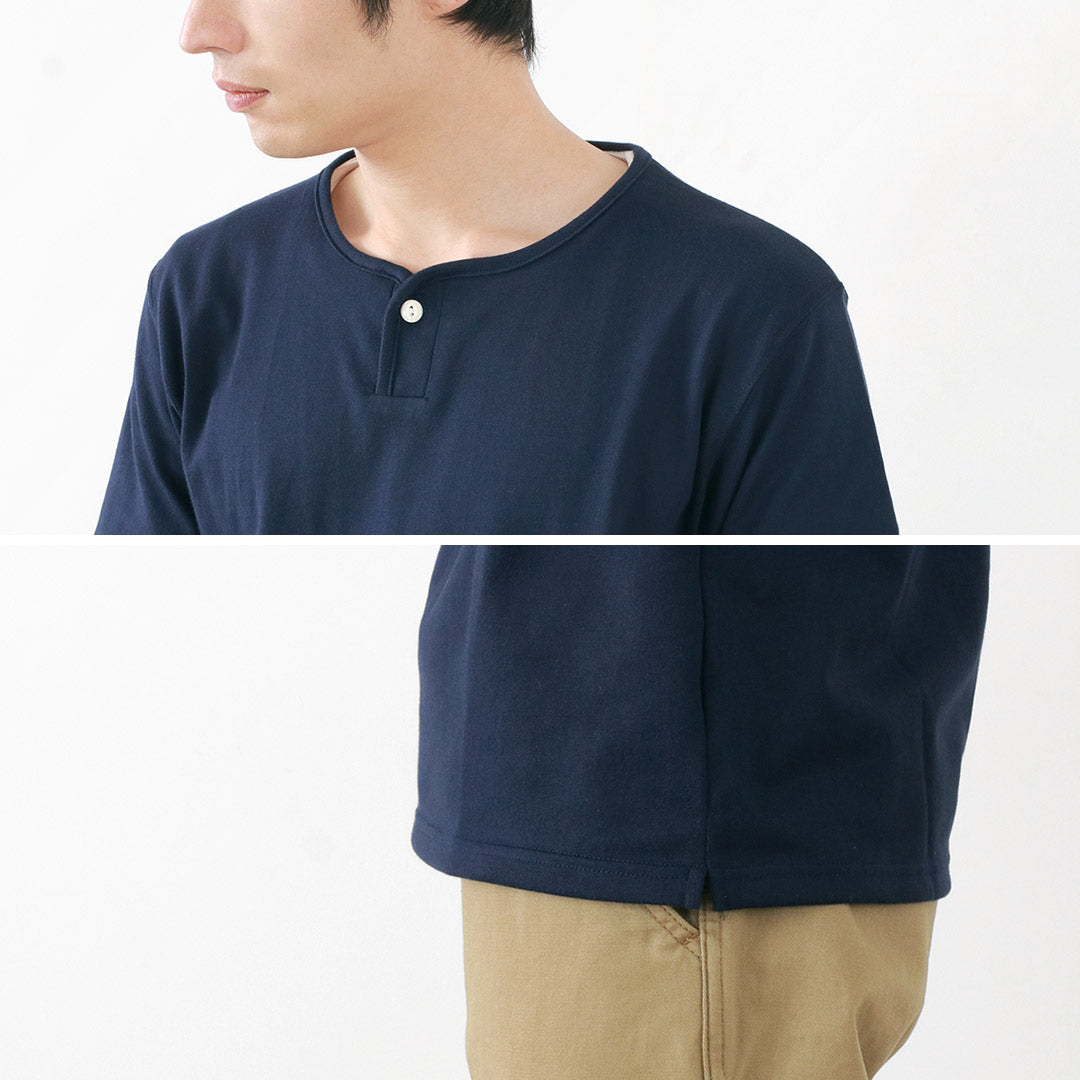 TIEASY / Summer Knits Henley Short Sleeve T-shirt