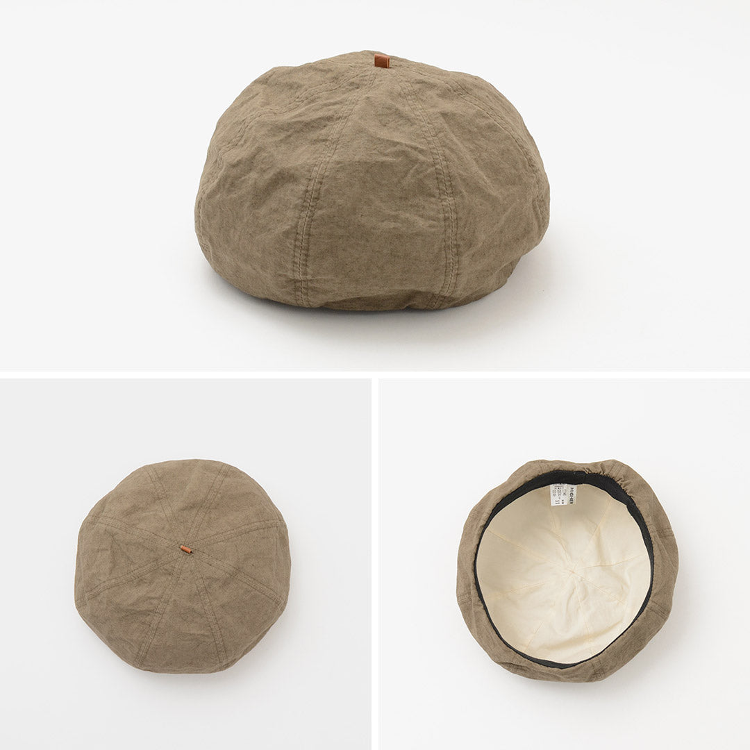 HIGHER / Cotton–Linen Weather Beret