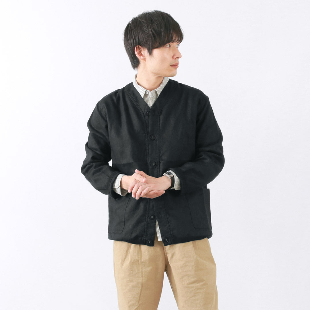 RE MADE à Tokyo Japan / French Linen Cardigan