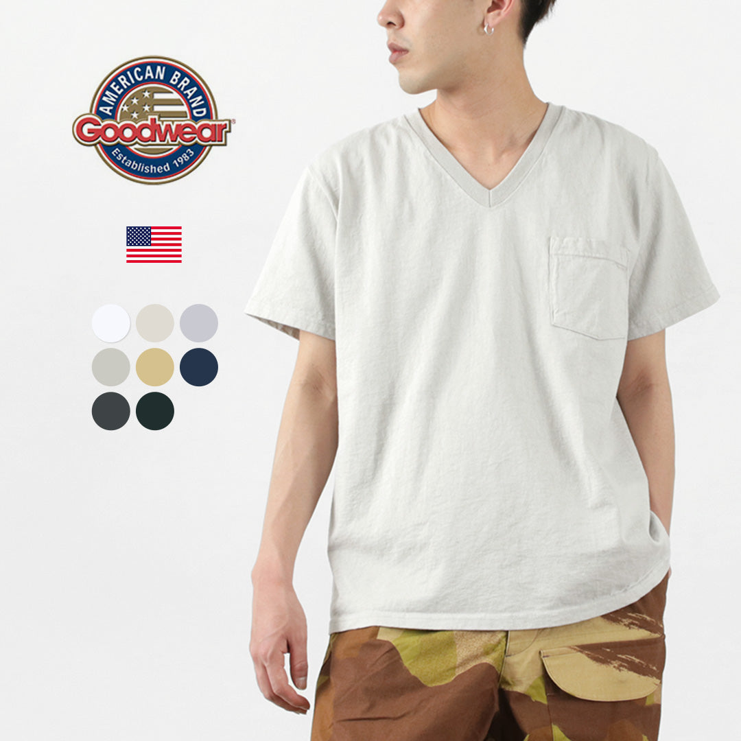 GOODWEAR / Coded short sleeve V-neck pocket T-shirt