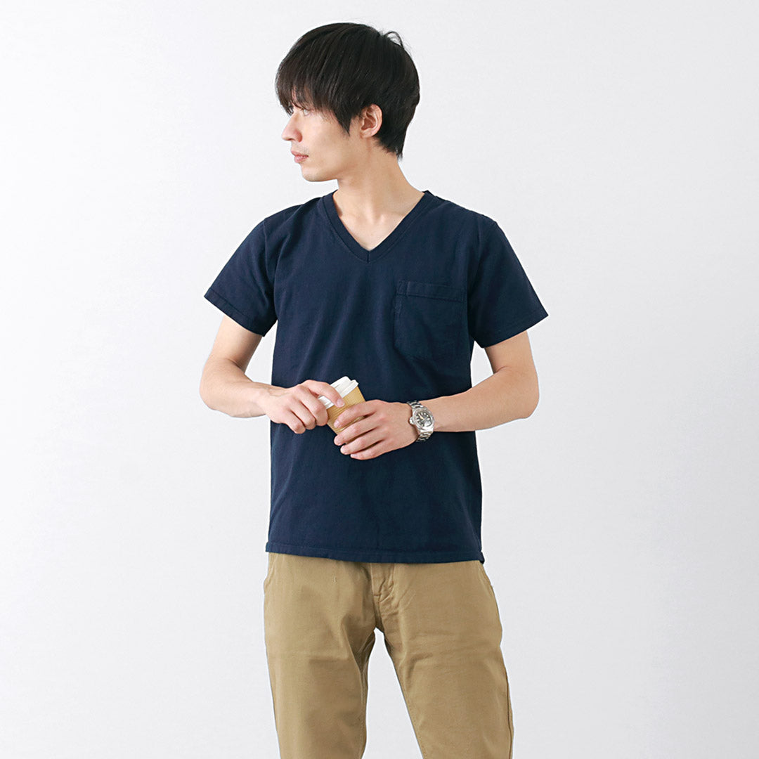 GOODWEAR / Coded short sleeve V-neck pocket T-shirt