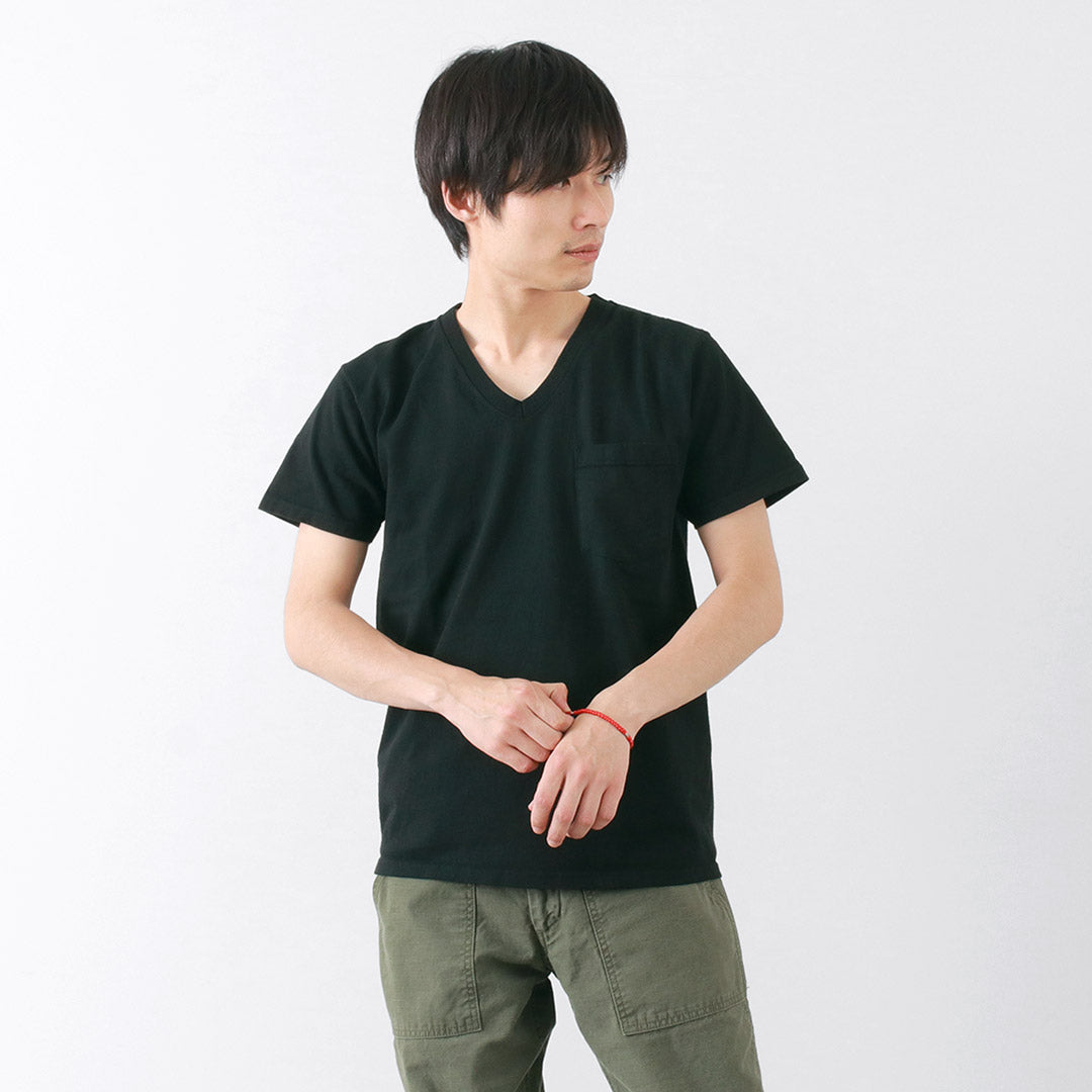 GOODWEAR / Coded short sleeve V-neck pocket T-shirt