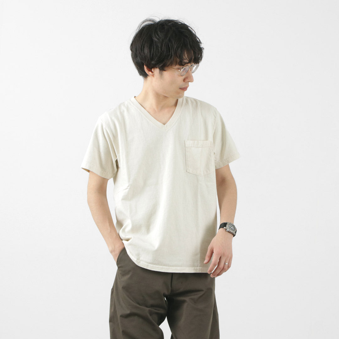 GOODWEAR / Coded short sleeve V-neck pocket T-shirt