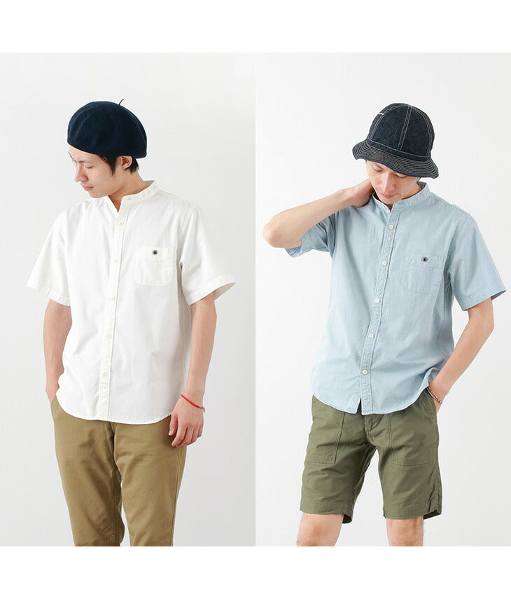 Granges / BR-7750r Ox S / S Band Collar Shirt