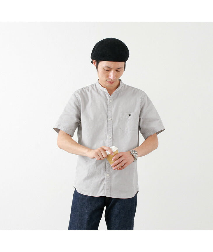 Granges / BR-7750r Ox S / S Band Collar Shirt