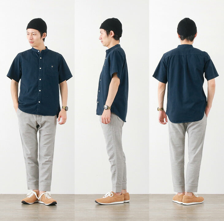 Granges / BR-7750r Ox S / S Band Collar Shirt