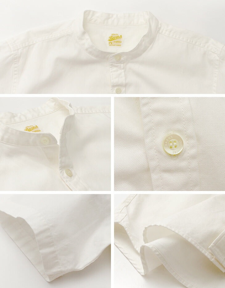 Granges / BR-7750r Ox S / S Band Collar Shirt