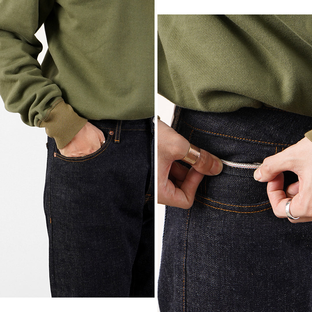 Blue refabric / 17oz Selvedge Monster Denim Semi-Wide Tapered 5-Pocket Jeans