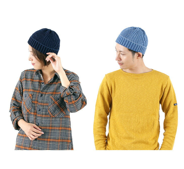 ROTOTO / Aran Cable Indigo Wax Cap