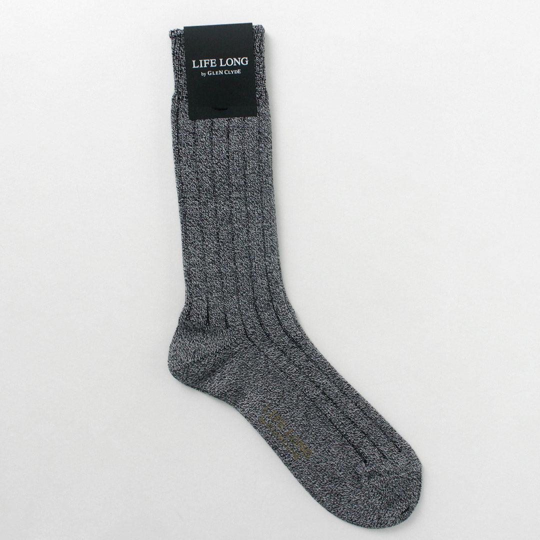 LIFE LONG BY GLEN CLYDE / TS-1 Cotton and Cordura ribbed socks