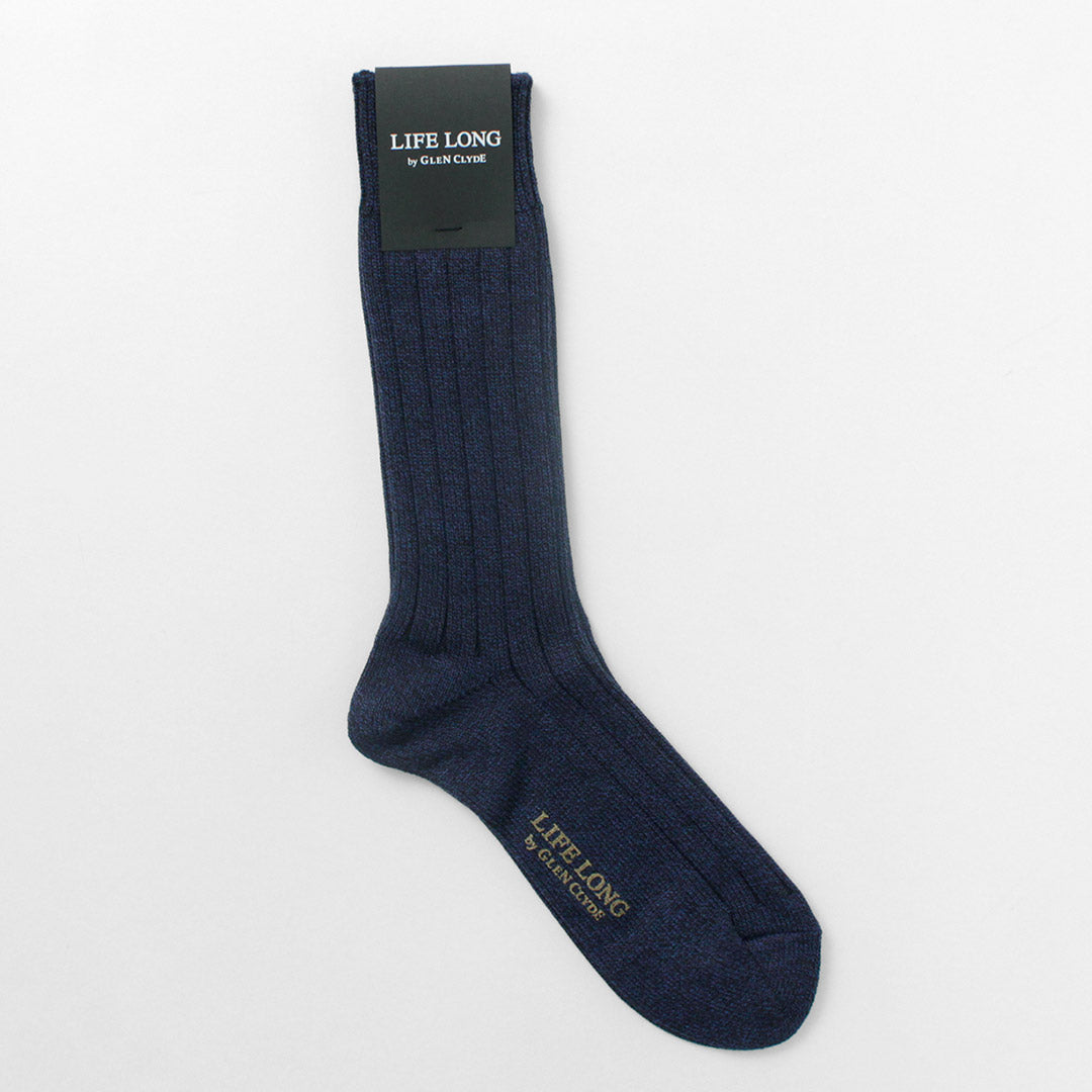 LIFE LONG BY GLEN CLYDE / TS-1 Cotton and Cordura ribbed socks