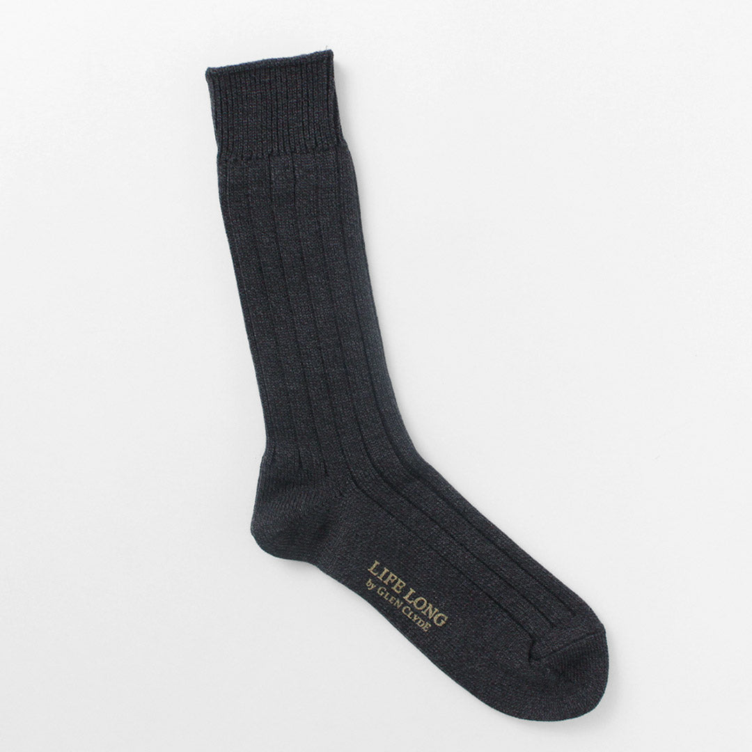 LIFE LONG BY GLEN CLYDE / TS-1 Cotton and Cordura ribbed socks