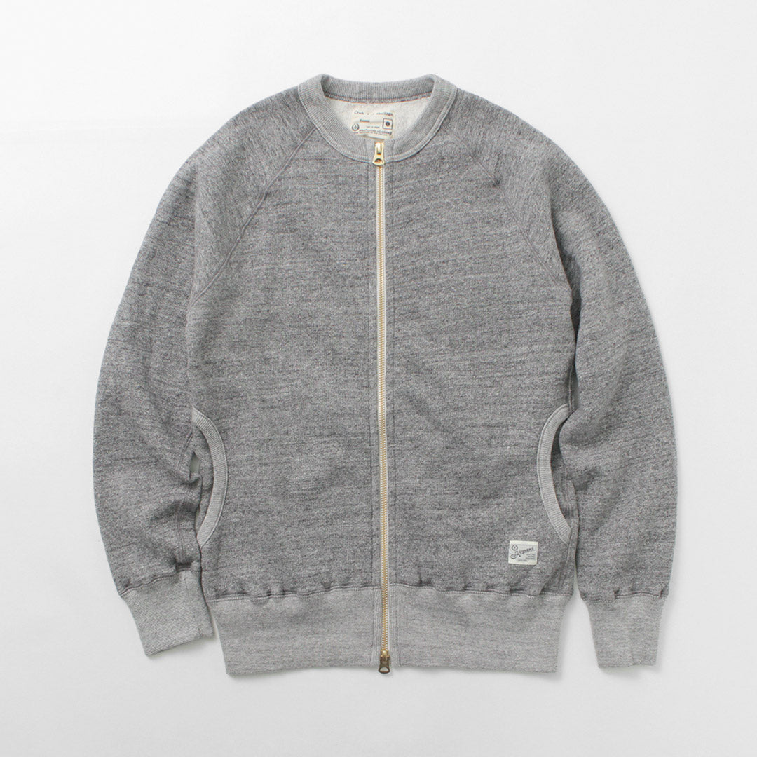 Kepani / Crew Neck Full Zip Sweat Jacket