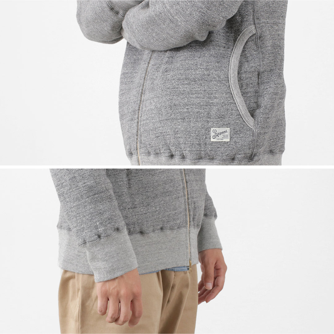 Kepani / Crew Neck Full Zip Sweat Jacket