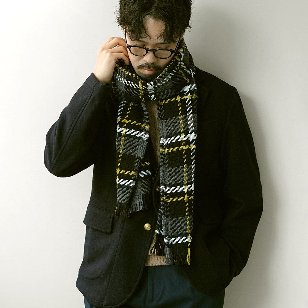 JOHN BRANIGAN / 아이리시 트위드 니트 스카프 스카프