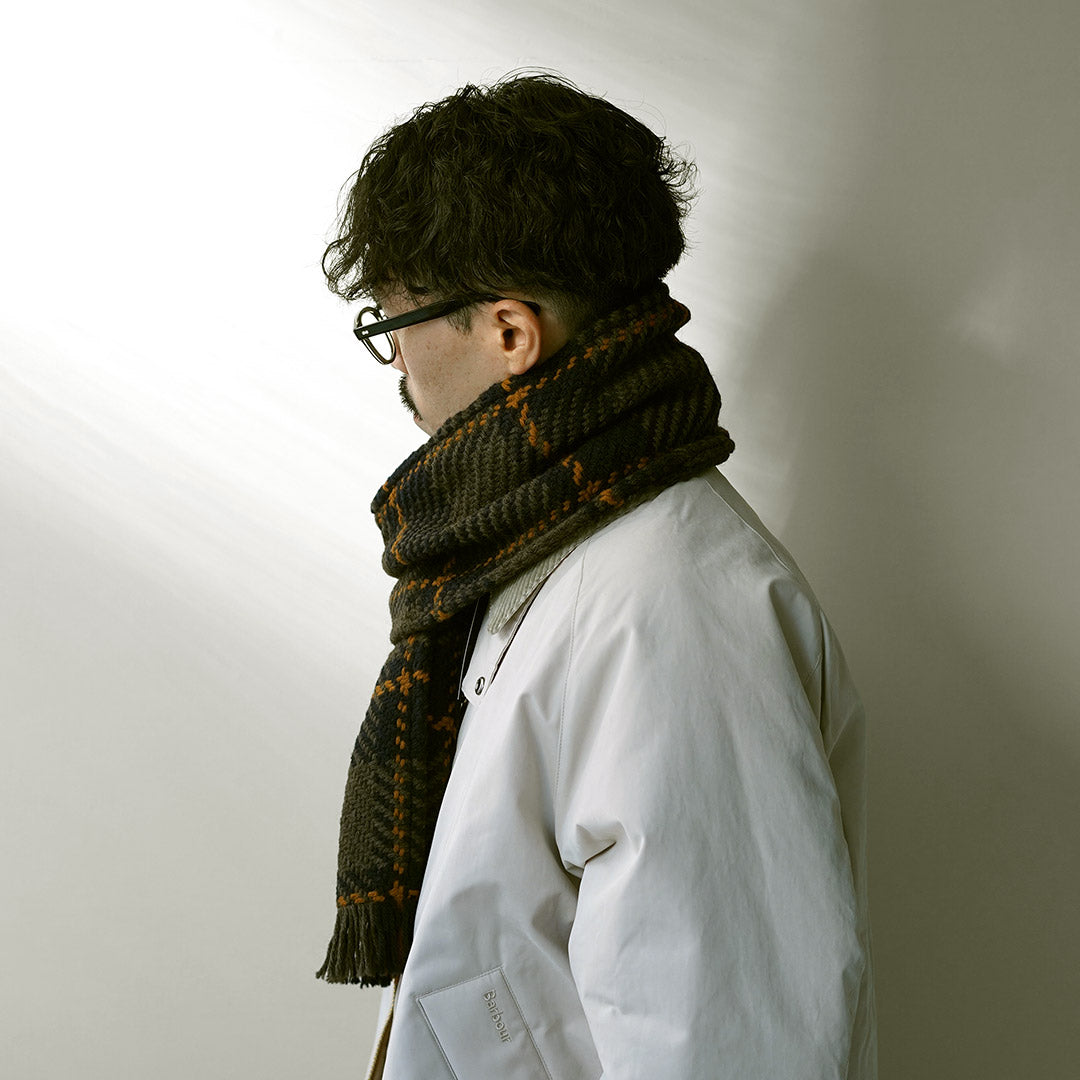 JOHN BRANIGAN / 아이리시 트위드 니트 스카프 스카프
