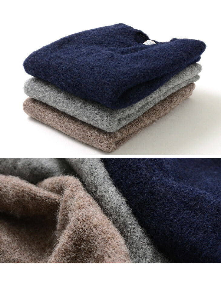 Shetland Woolen Co / Plain Shaggy Dog Crew Neck Knits 조끼