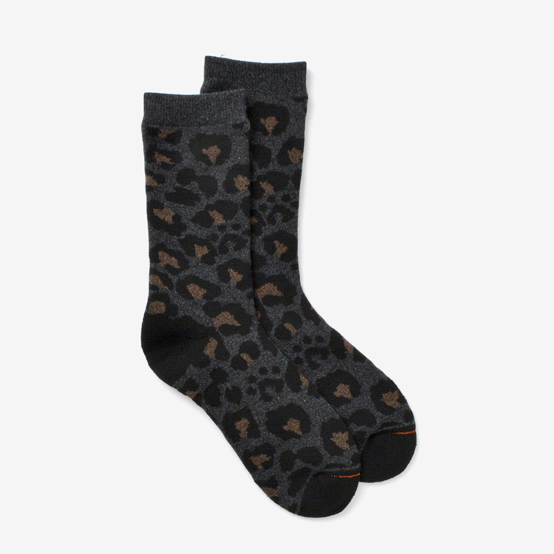 ROTOTO / R1340 Pile leopard crew sock