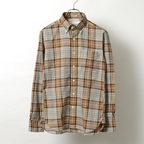 ROCOCO / Cotton Linen Madras Check Button-down Shirt