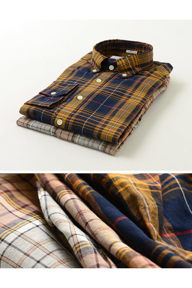 ROCOCO / Cotton Linen Madras Check Button-down Shirt