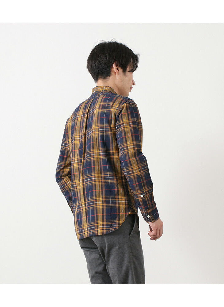 ROCOCO / Cotton Linen Madras Check Button-down Shirt