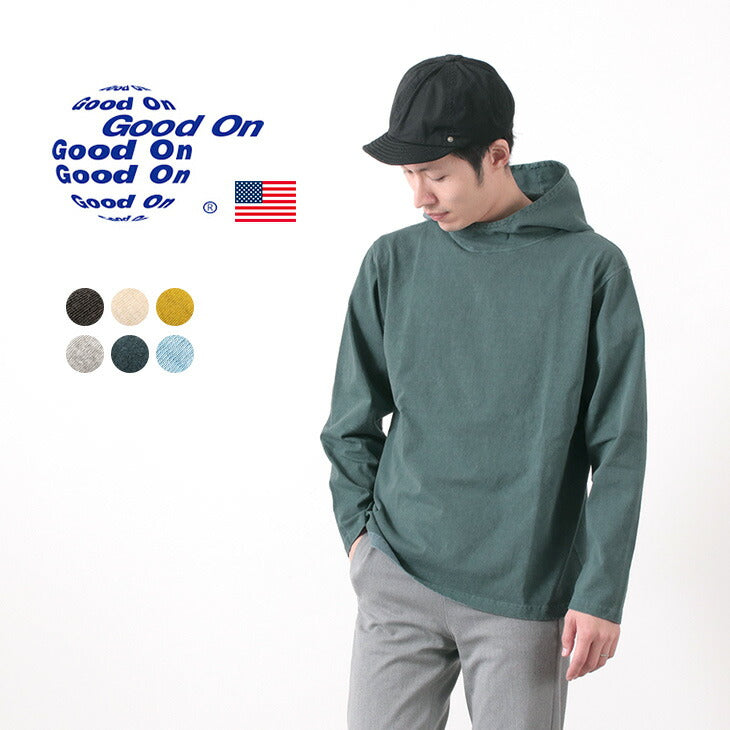 GOOD ON / Pullover hooded T-shirt/long sleeves